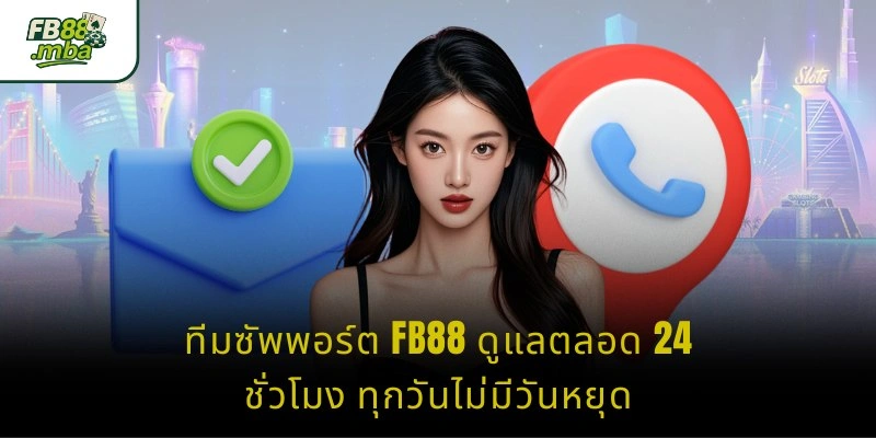 ทีมซัพพอร์ต FB88 ดูแลตลอด 24 ชั่วโมง ทุกวันไม่มีวันหยุด