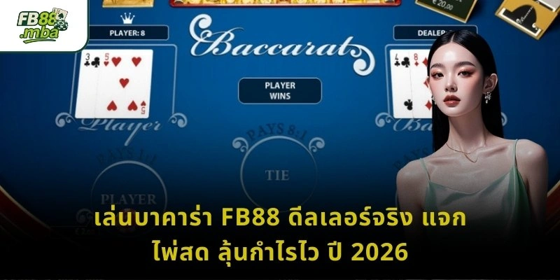 เล่นบาคาร่า FB88 ดีลเลอร์จริง แจกไพ่สด ลุ้นกำไรไว ปี 2026